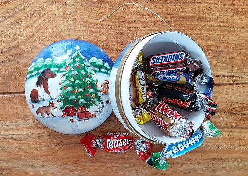 Weihnachtskugel Ø 10 cm No.2 - Nostalgische Verpackung aus Pappe zum Befüllen