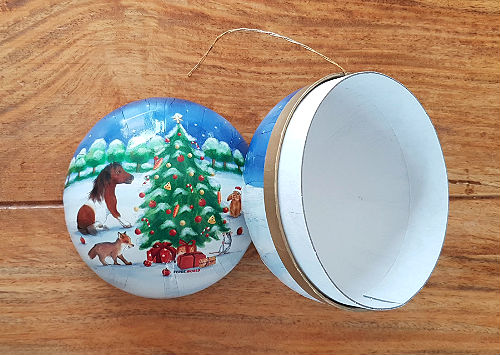 Weihnachtskugel Ø 10 cm No.2 - Nostalgische Verpackung aus Pappe zum Befüllen
