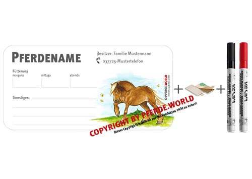 Magnetische individuelle Stalltafel für den Stallmanager - Noriker