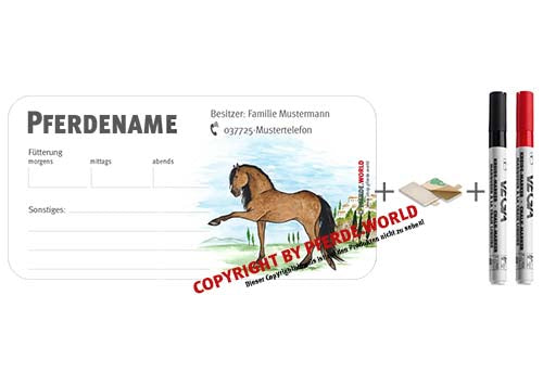 Magnetische Stalltafel für den Stallmanager - Andalusier / PRE