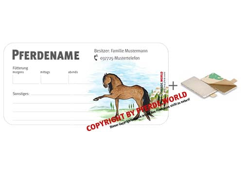 Magnetische Stalltafel für den Stallmanager - Andalusier / PRE