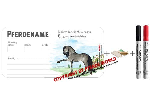 Magnetische Stalltafel für den Stallmanager - Andalusier / PRE