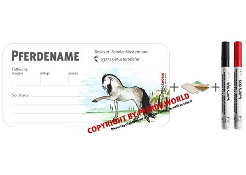 Magnetische Stalltafel für den Stallmanager - Andalusier / PRE
