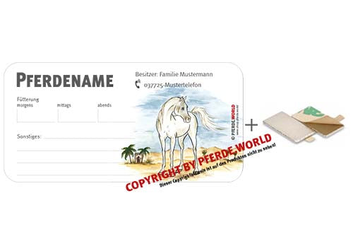 Magnetische individuelle Stalltafel für den Stallmanager - Araber