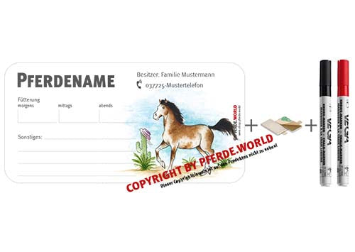 Magnetische individuelle Stalltafel für den Stallmanager - Criollo