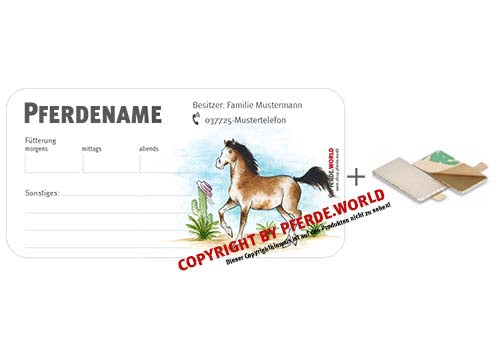 Magnetische individuelle Stalltafel für den Stallmanager - Criollo