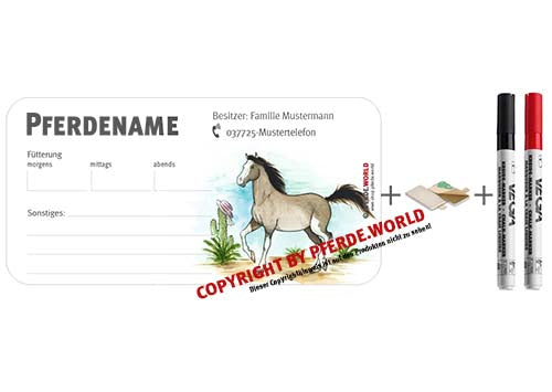 Magnetische individuelle Stalltafel für den Stallmanager - Criollo