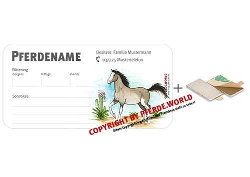 Magnetische individuelle Stalltafel für den Stallmanager - Criollo