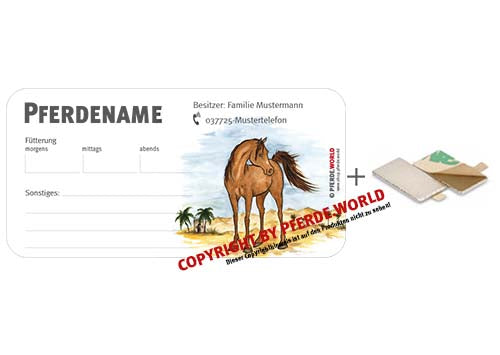 Magnetische individuelle Stalltafel für den Stallmanager - Araber