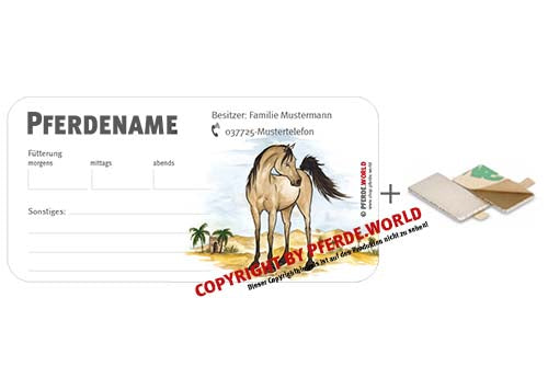 Magnetische individuelle Stalltafel für den Stallmanager - Araber
