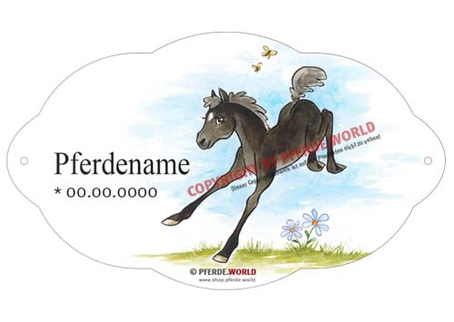 Namensschilder für Fohlen - Springpferd – Pferde.world