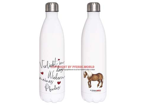 Edelstahl Thermosflasche - Verliebt in das Wiehern meines Pferdes - Schwarzwälder Fuchs