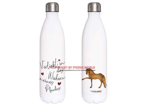 Edelstahl Thermosflasche - Verliebt in das Wiehern meines Pferdes - Andalusier / PRE
