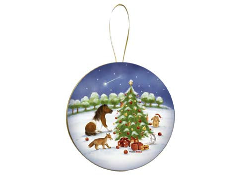 Weihnachtskugel Ø 10 cm No.2 - Nostalgische Verpackung aus Pappe zum Befüllen