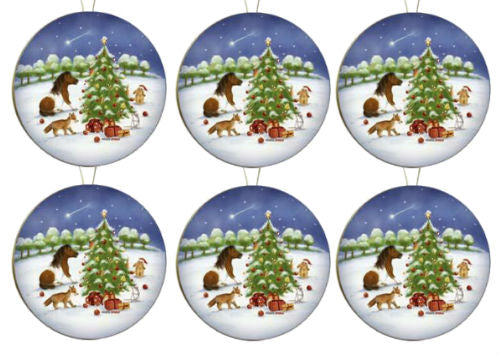 Weihnachtskugel Ø 10 cm No.2 - Nostalgische Verpackung aus Pappe zum Befüllen