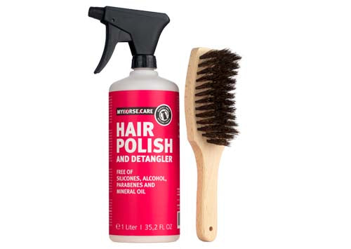 Hair Polish and Detangler Set mit Naturhaarbürste