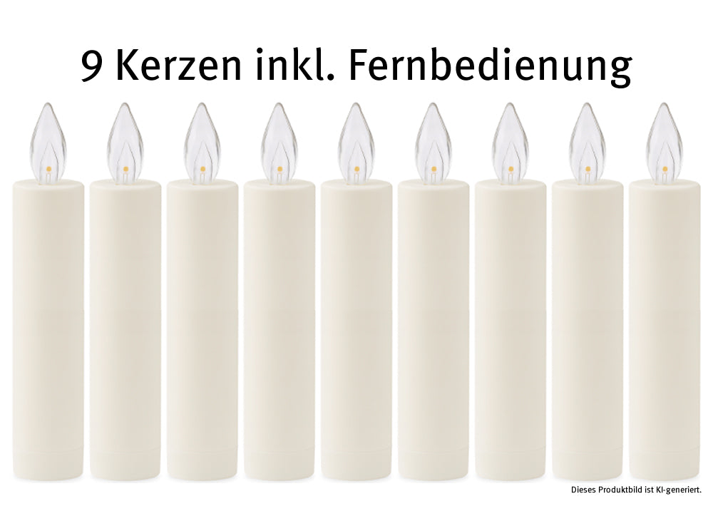 LED-Kerzenset für Schwibbogen mit Fernbedienung