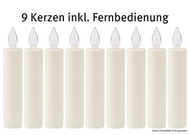 LED-Kerzenset für Schwibbogen mit Fernbedienung