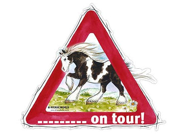 Aufkleber Tinker on Tour mit individuellem Namen des Pferdes
