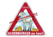 Laden Sie das Bild in den Galerie-Viewer, Aufkleber Oldenburger on Tour für Pferdeanhänger