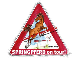 Aufkleber Springpferd on Tour