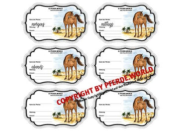 Aufkleber für Futterschüsseln - Araber