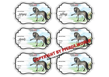 Aufkleber für Futterschüsseln - Andalusier / Pre