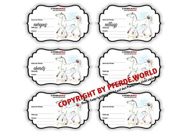 Aufkleber für Futterschüsseln - Dressurpferd