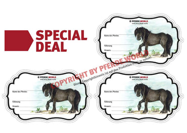 Aufkleber für Futterschüsseln - Fell Pony