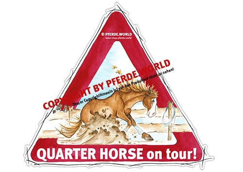 Aufkleber Quarter Horse on Tour