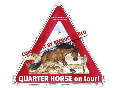 Aufkleber Quarter Horse on Tour
