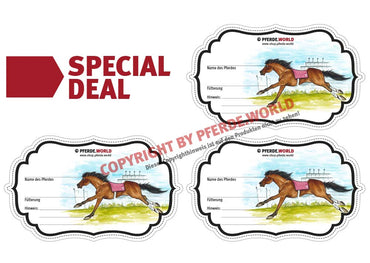 Aufkleber für Futterschüsseln - Galopper