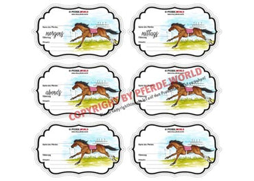 Aufkleber für Futterschüsseln - Galopper