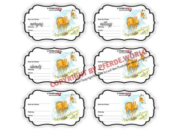 Aufkleber für Futterschüsseln - Haflinger