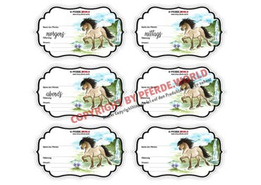 Aufkleber für Futterschüsseln - Isländer