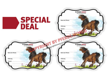 Aufkleber für Futterschüsseln - Pony