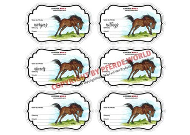 Aufkleber für Futterschüsseln - Quarterhorse