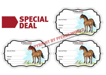 Aufkleber für Futterschüsseln - Reitpony