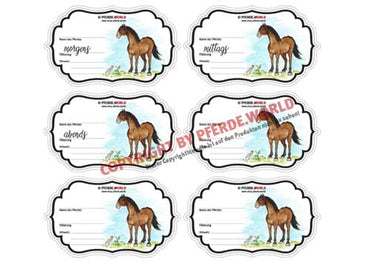 Aufkleber für Futterschüsseln - Reitpony
