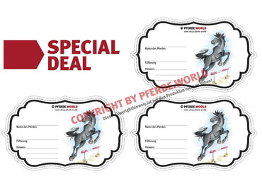 Aufkleber für Futterschüsseln - Springpferd