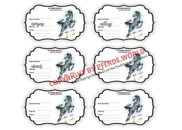 Aufkleber für Futterschüsseln - Springpferd
