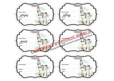 Aufkleber für Futterschüsseln - Kutsch- und Fahrpferd