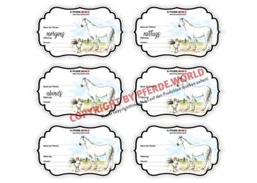 Aufkleber für Futterschüsseln - Warmblut