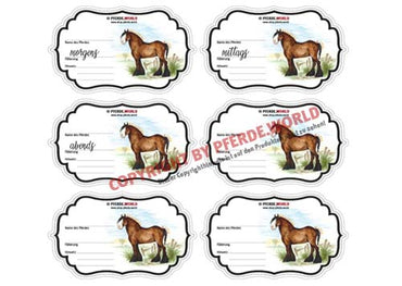 Aufkleber für Futterschüsseln - Shire Horse