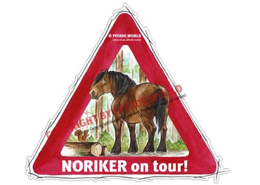 Aufkleber Noriker on Tour (Version Wald)