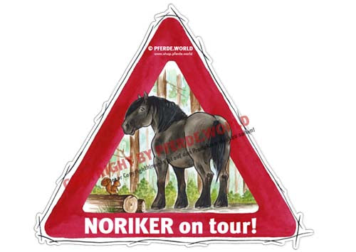 Aufkleber Noriker on Tour (Version Wald)