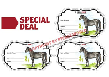 Aufkleber für Futterschüsseln - Schweres Warmblut