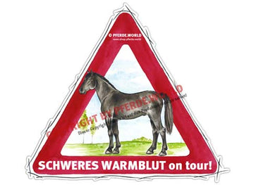 Aufkleber Schweres Warmblut on Tour