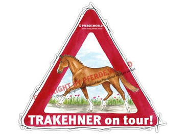 Aufkleber Trakehner on Tour für Pferdeanhänger