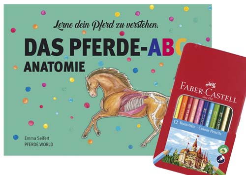 Das Pferde-ABC - Anatomie / Buch mit Softcover und FARBER-CASTELL-Buntstiftset